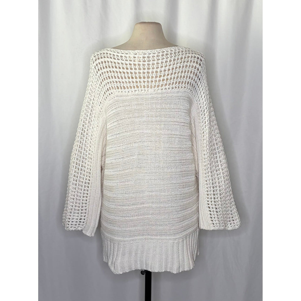 Anthropologie MOTH Chatwin Sweater Bateau Boat Neck Coastal Pullover Knit Large