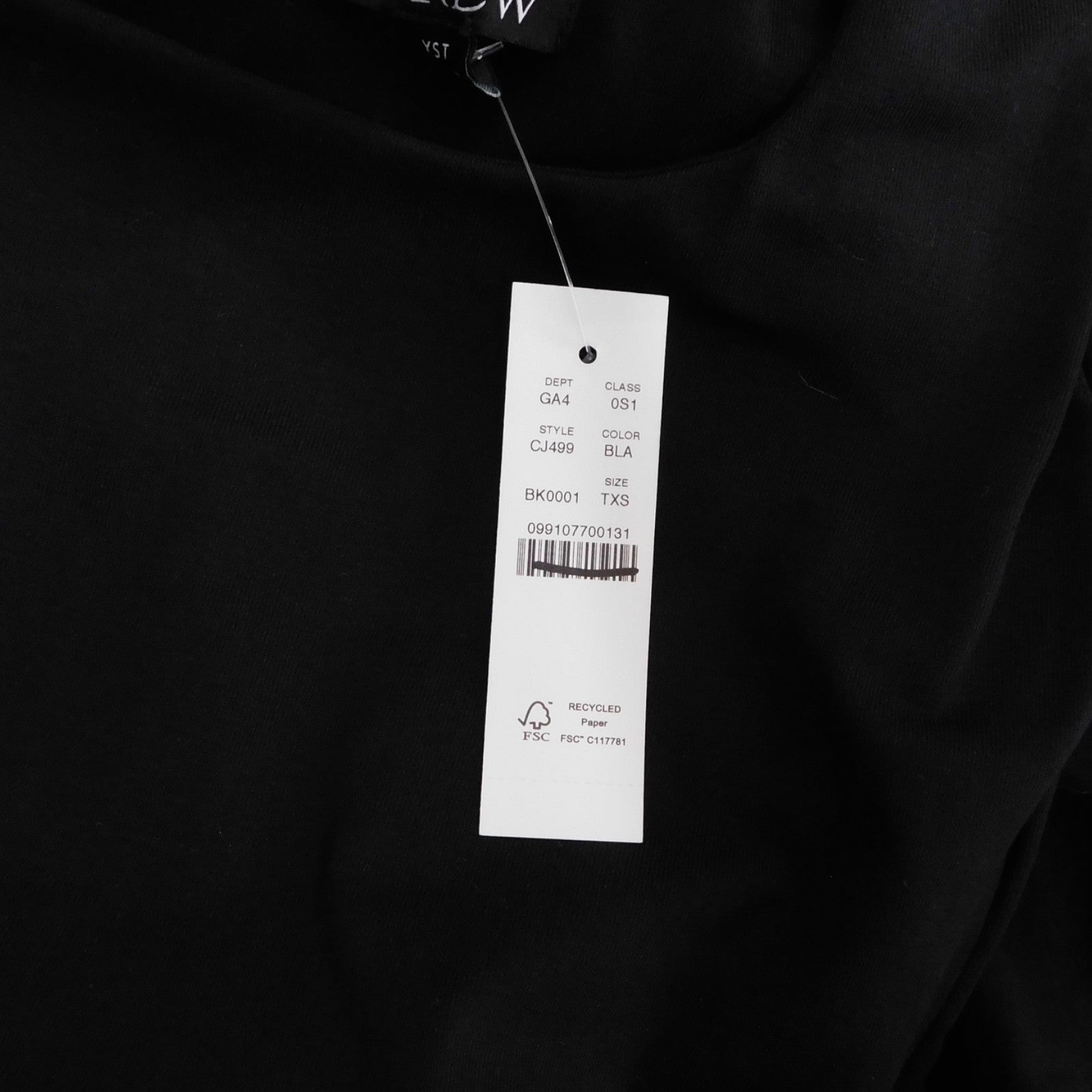 NWT!! J. CREW Black Drop-Waist Mixy Dress Tank Midi Dropwaist XST X-Small Tall