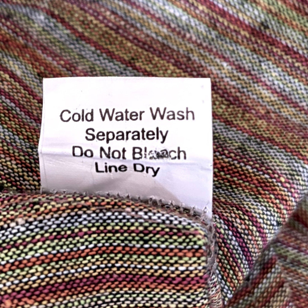 KEMI TELFORD Striped Midi Dress Cotton Tie Waist Western Retro Stripes Medium