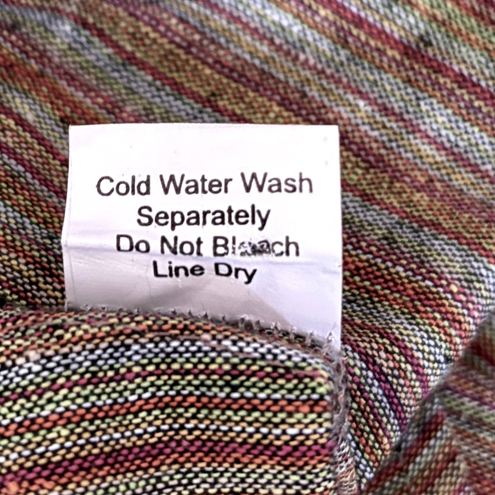 KEMI TELFORD Striped Midi Dress Cotton Tie Waist Western Retro Stripes Medium