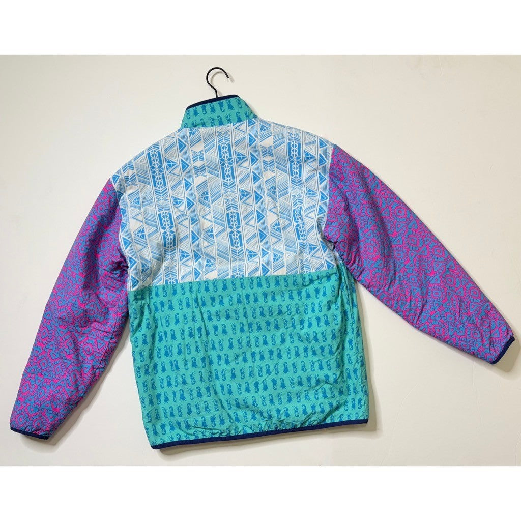 CHUBBIES Reversible The Party In the Front Pullover Multicolor Sherpa Jacket M