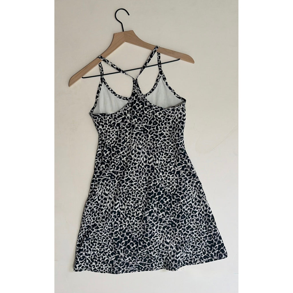 OUTDOOR VOICES The Exercise Dress Snow Leopard Animal Print Tank Shorts X-Small