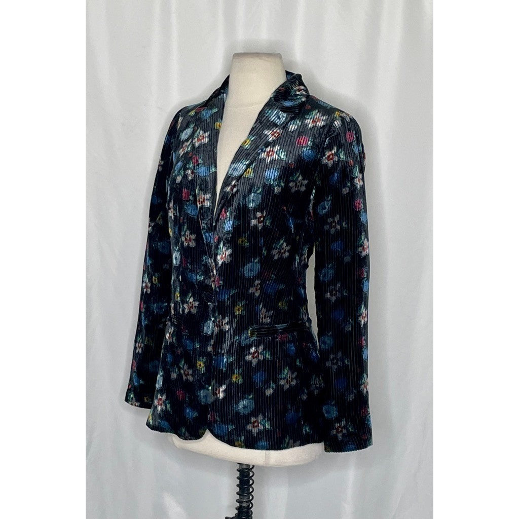 Anthropologie ETT:TWA Blooming Floral Corduroy Blazer Jacket Academia Size 2