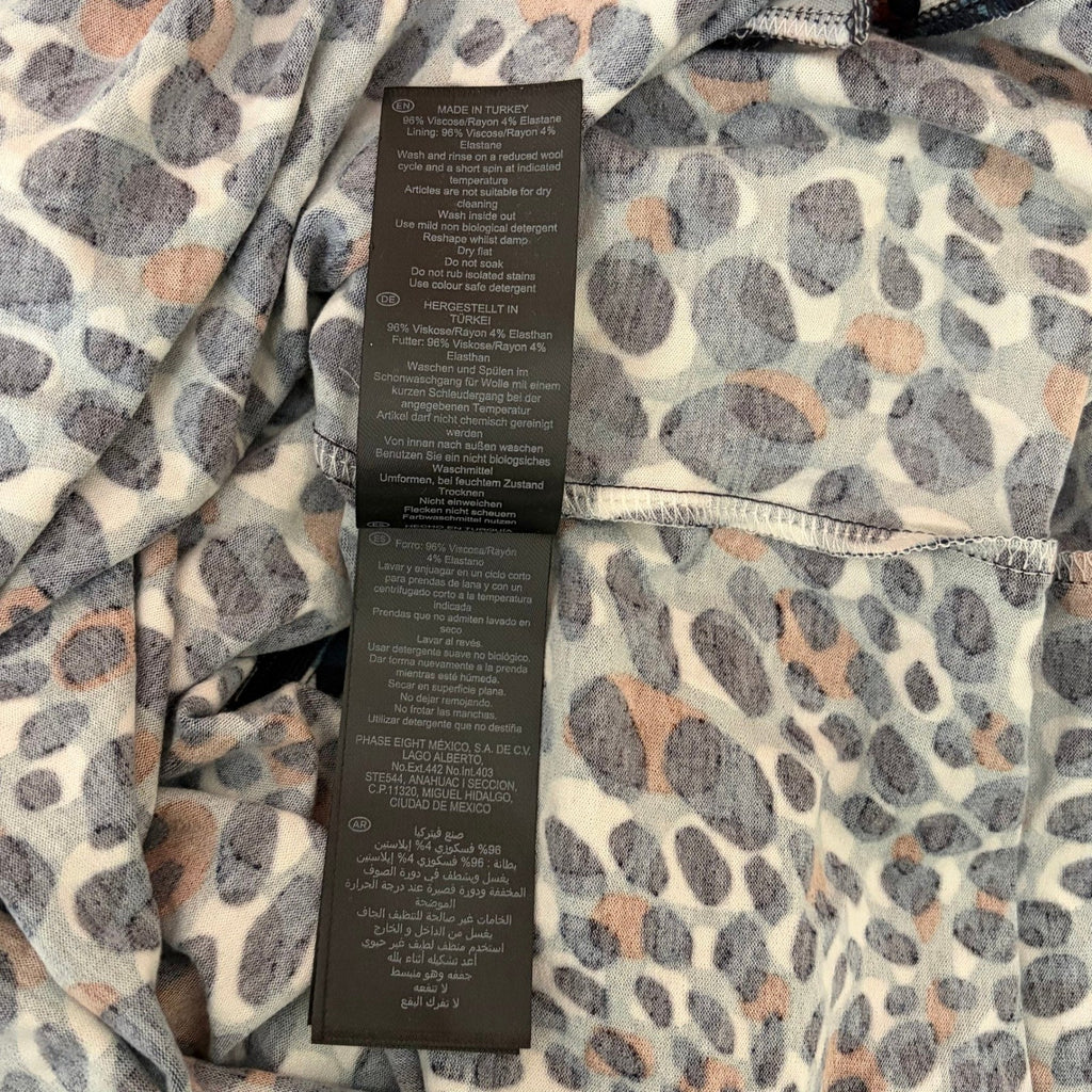 NWT!! HOBBS London Jemma Jersey Dress Green Multi Animal Print Knit US Size 6