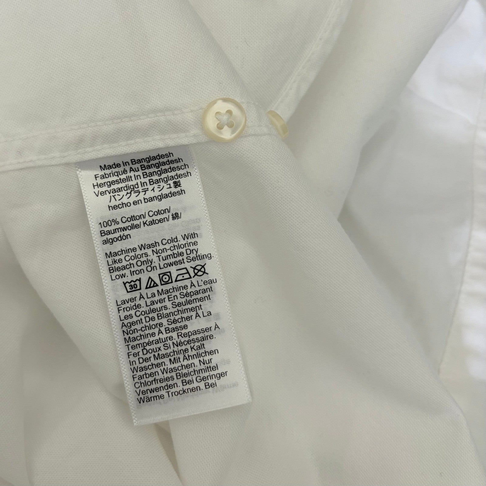 NWT!! Men's J. CREW Short Sleeve Broken-In Organic Cotton Oxford Shirt White S
