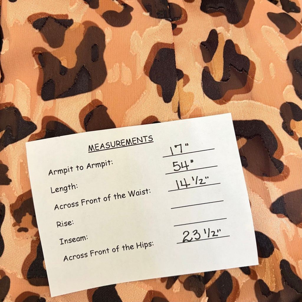 Anthropologie HUTCH Twist Puff Midi Dress Animal Leopard Print Smocked Medium