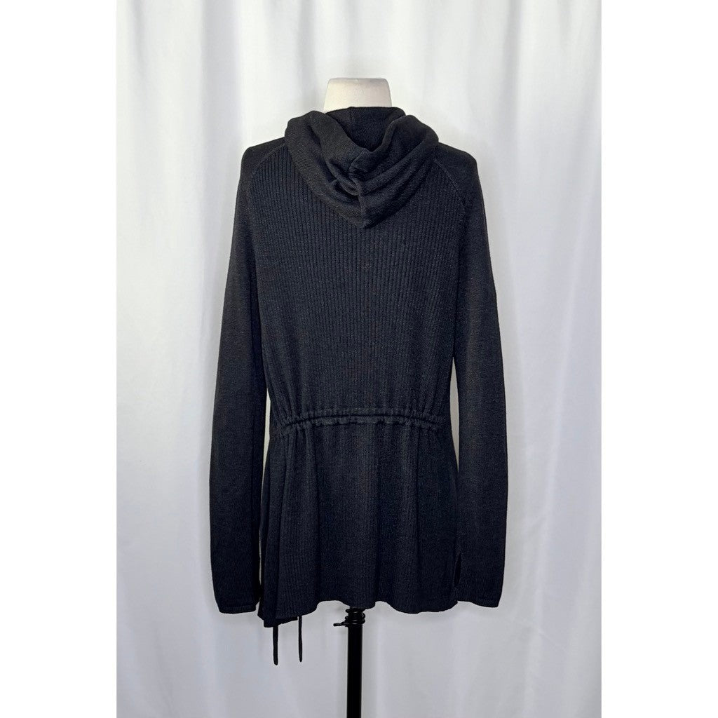 LULULEMON Peace Of Mind Wrap Cardigan Sweater Heathered Black Athleisure Size 8