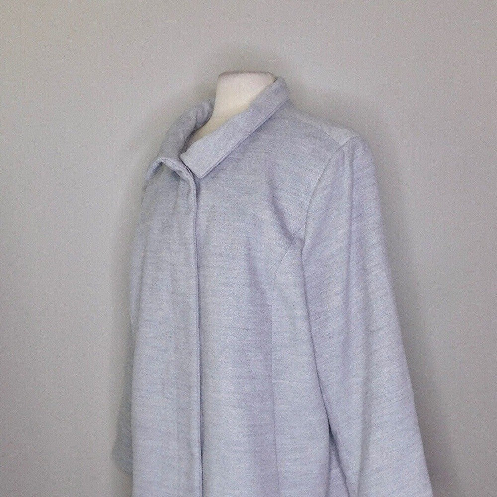 NEW!! LANDS' END Heathered Gray Jacket Blazer Peacoat Button Down 22W Petite