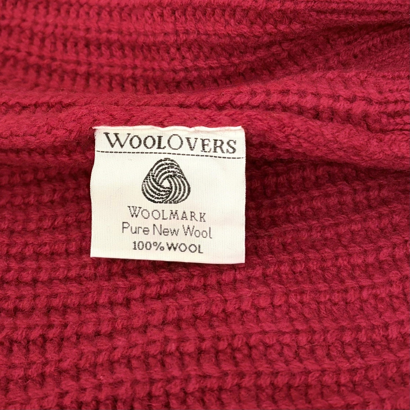 NWT!! WOOLOVERS Lambswool Shrug Cosy Cardigan Sweater Purple Wine Knit X-Large