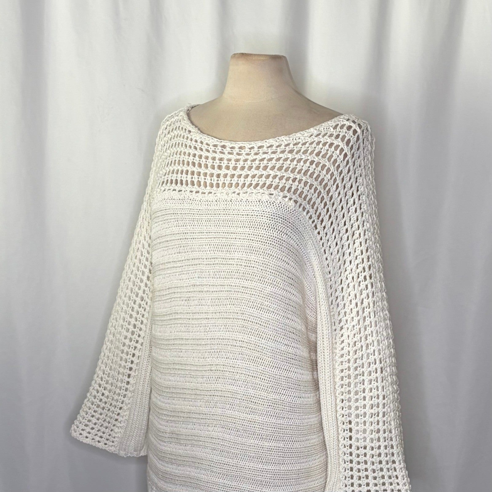 Anthropologie MOTH Chatwin Sweater Bateau Boat Neck Coastal Pullover Knit Large