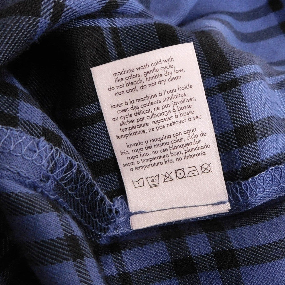 NWT!! WEWOREWHAT Boyfriend Shirt Plaid Navy Blue Collared Oversized Small Medium