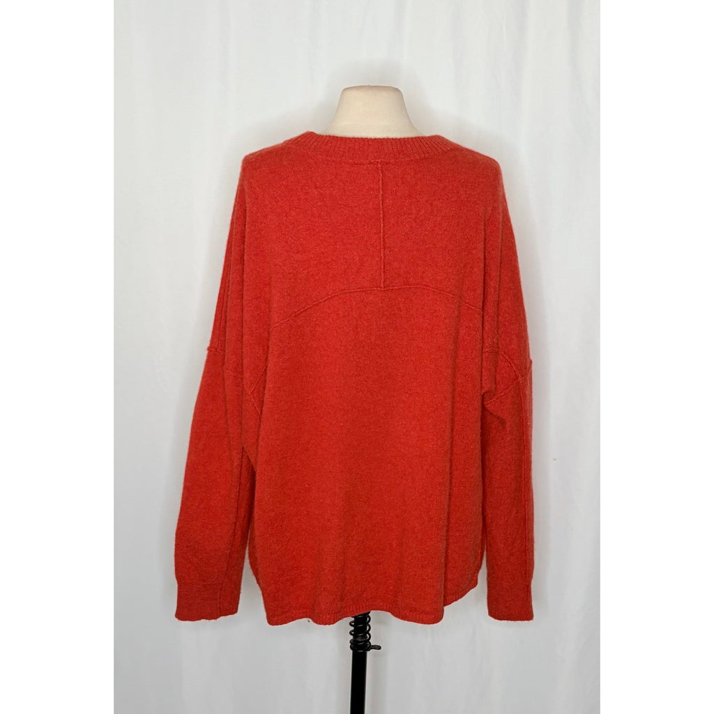 FREE PEOPLE Cashmere Mila Sweater Crew Neck Pullover Knit Oversized X-Large