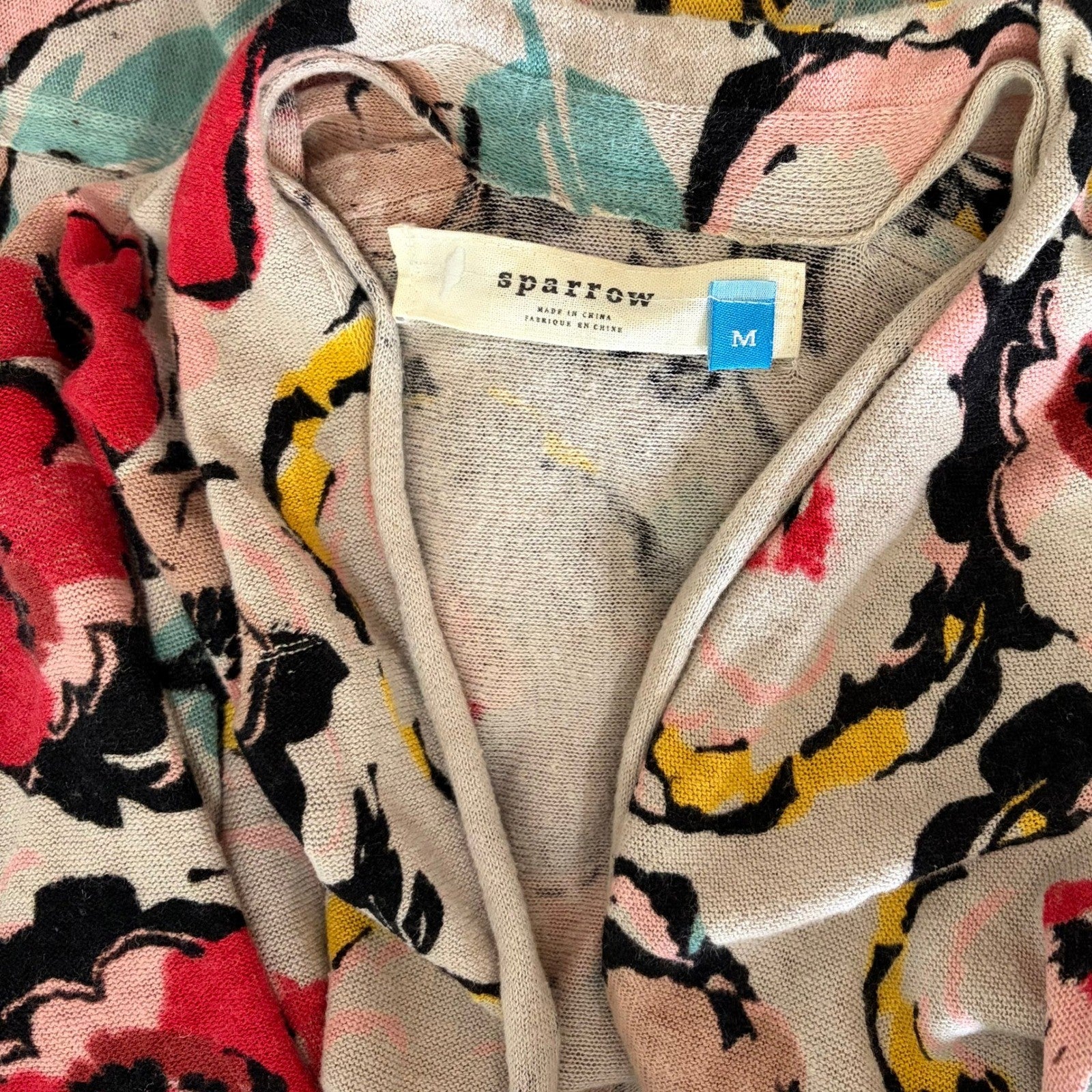 Anthropologie SPARROW Flora Exemplar Long Duster Cardigan Sweater Linen Medium