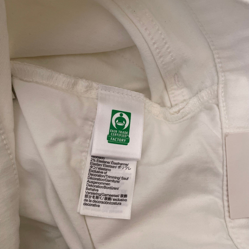 NWT!! J. CREW Mid Rise Kickout Jeans Denim White Stretch Solid Cropped 27 Tall