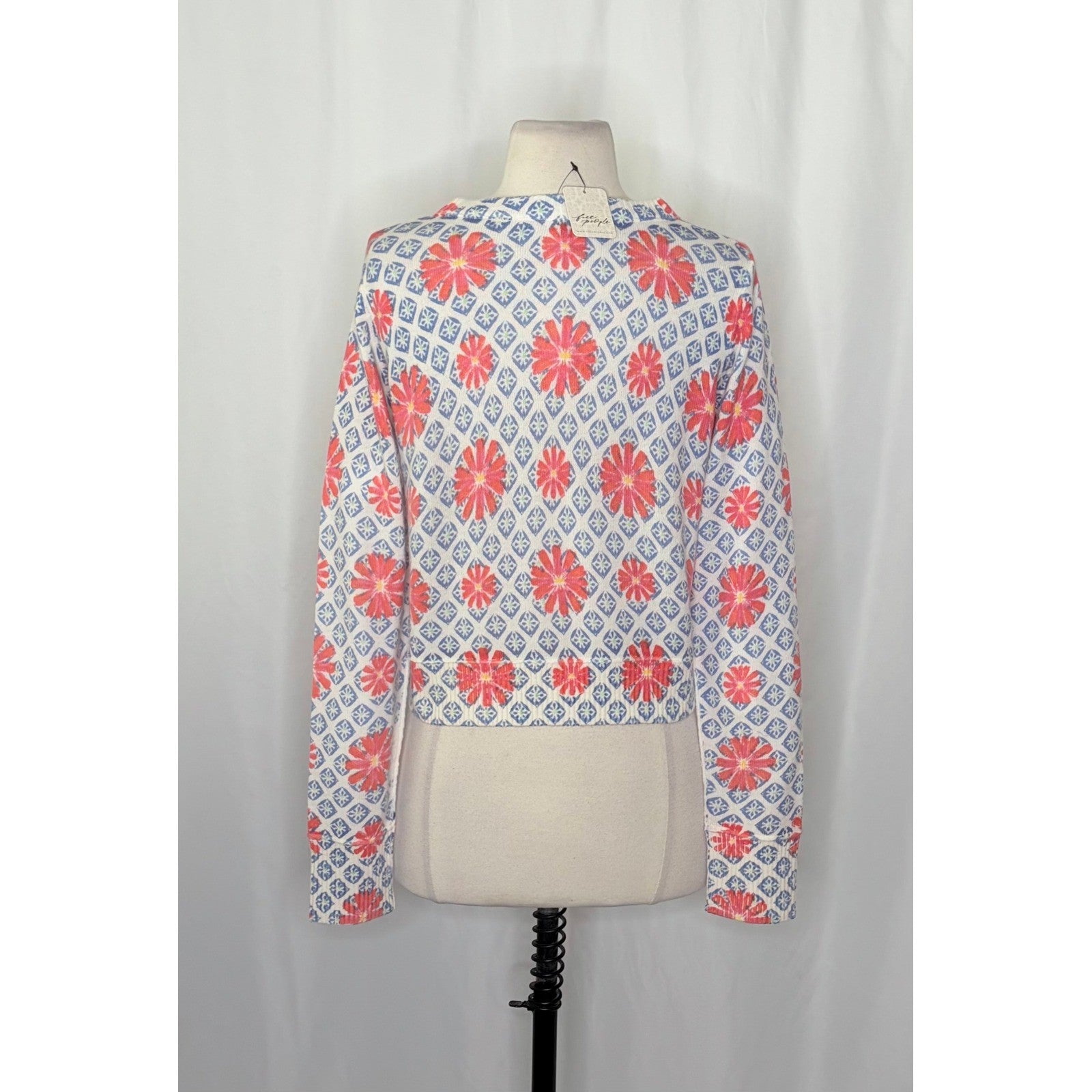 NWT!! FREE PEOPLE Nocturnal Patterned Cardigan Sweater Cardi Floral X-Small