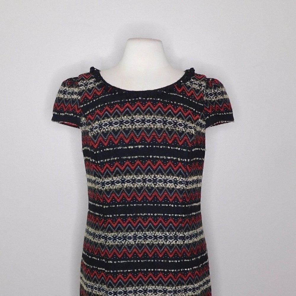 Anthropologie VANESSA VIRGINIA Jinete Blanket Fringe Tunic Shift Dress Poms 10