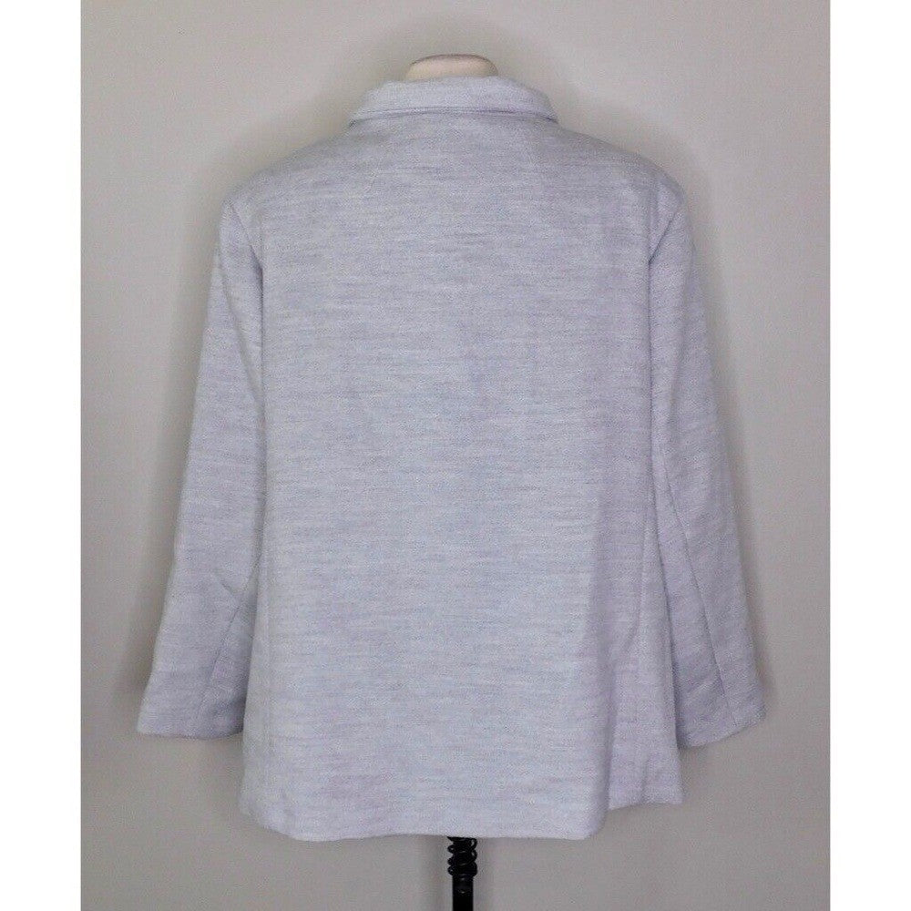 NEW!! LANDS' END Heathered Gray Jacket Blazer Peacoat Button Down 22W Petite
