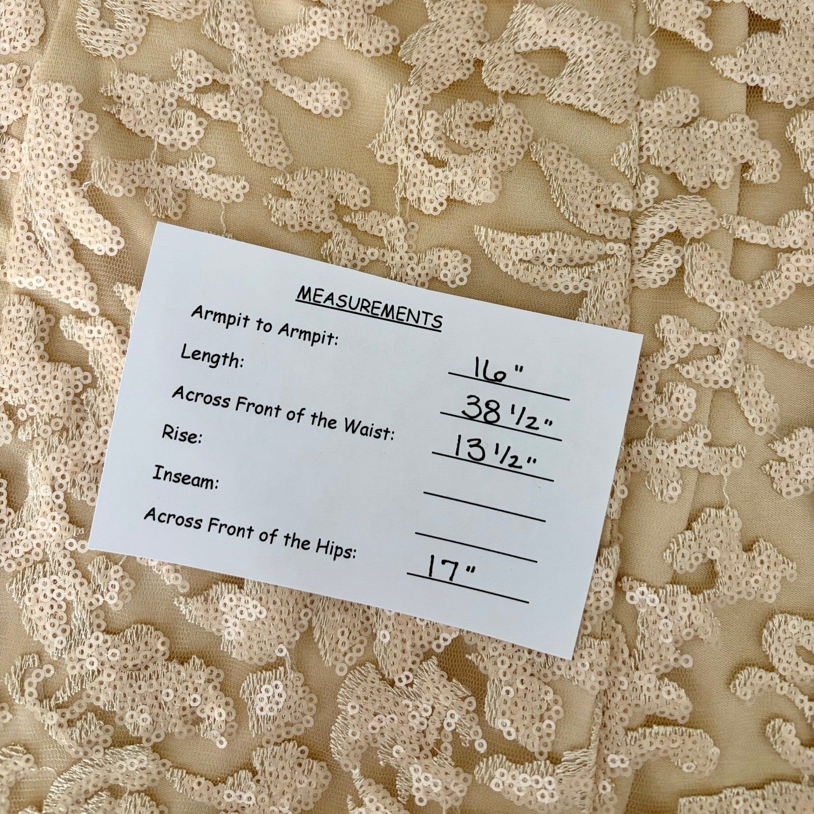 SUE WONG Nocturne Champagne Sequin Sleeveless Party Cocktail Sheath Dress Size 4