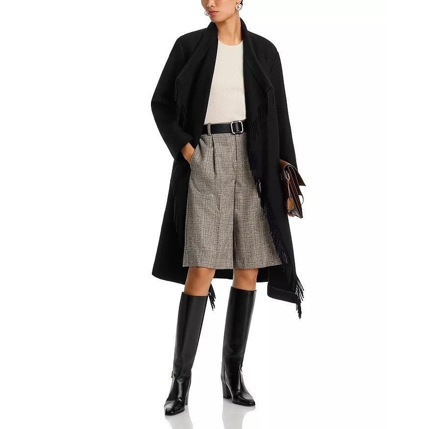 NWT!! IRO Nicky Wool Cashmere Blend Shawl Collar Long Sleeve Wrap Coat 40 Large