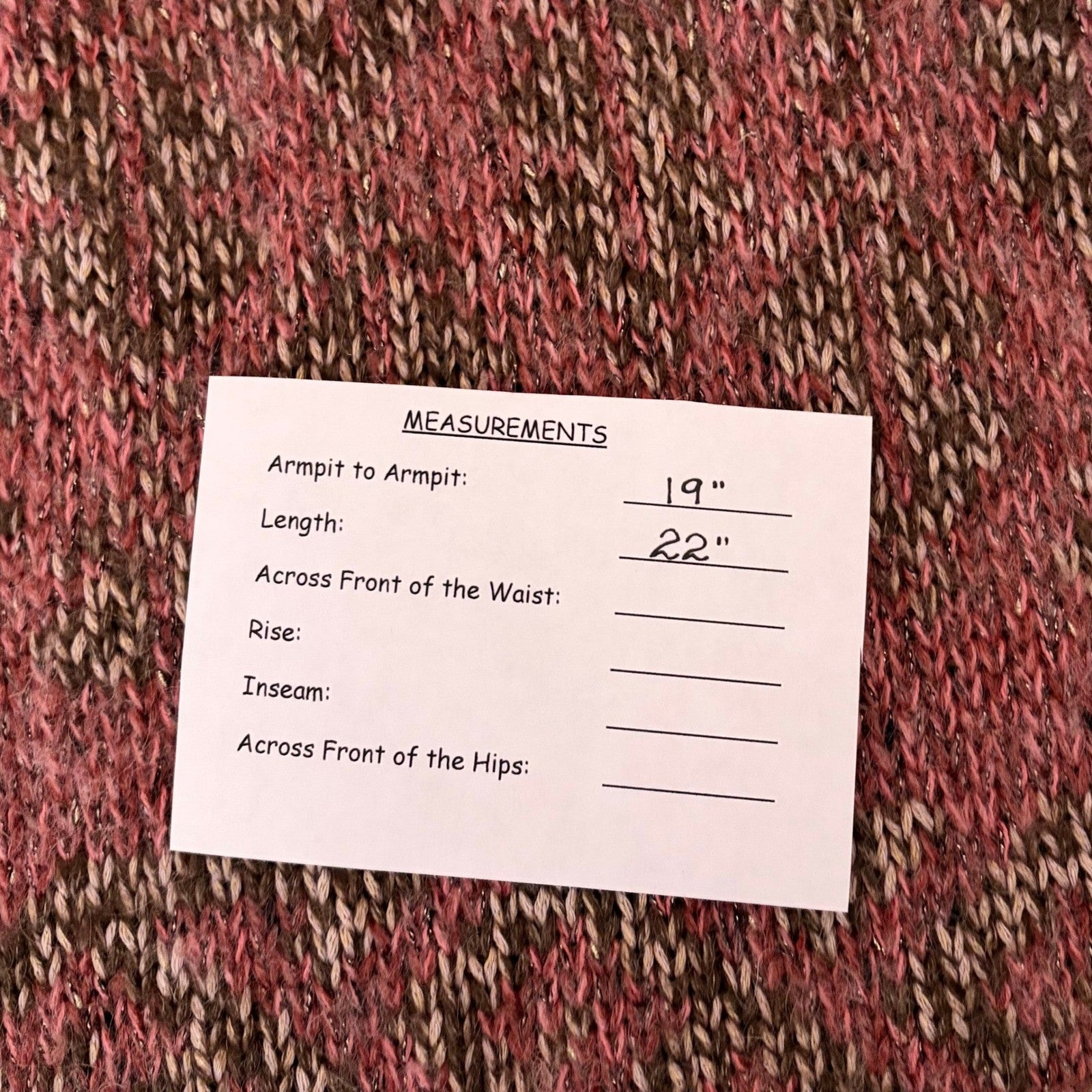SUNDANCE Marled Roll Neck Sweater Wool Mohair Pink Green Pullover Knit Small