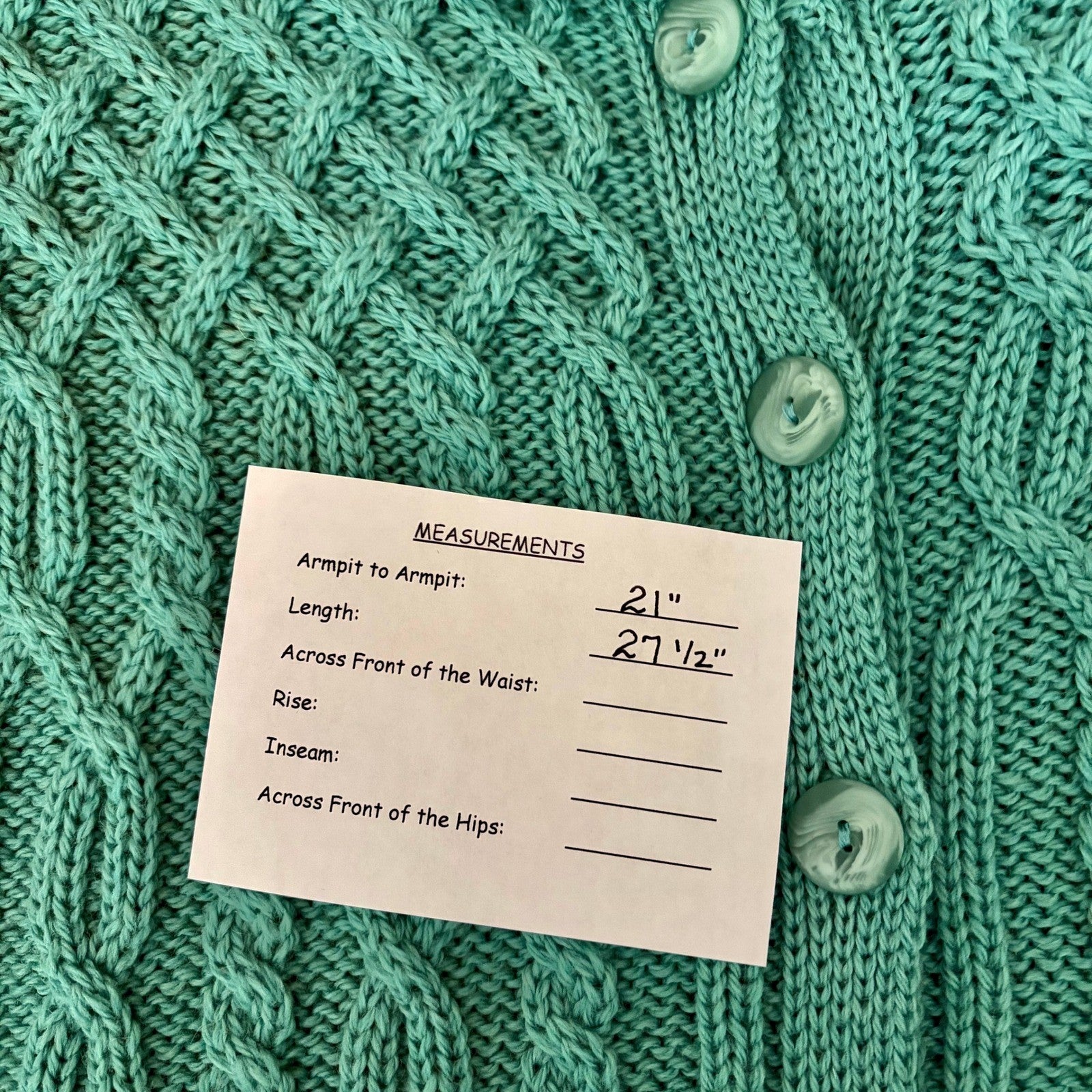ARANCRAFTS Aran Crafts Merino Wool Green Cardigan Sweater Ireland Medium