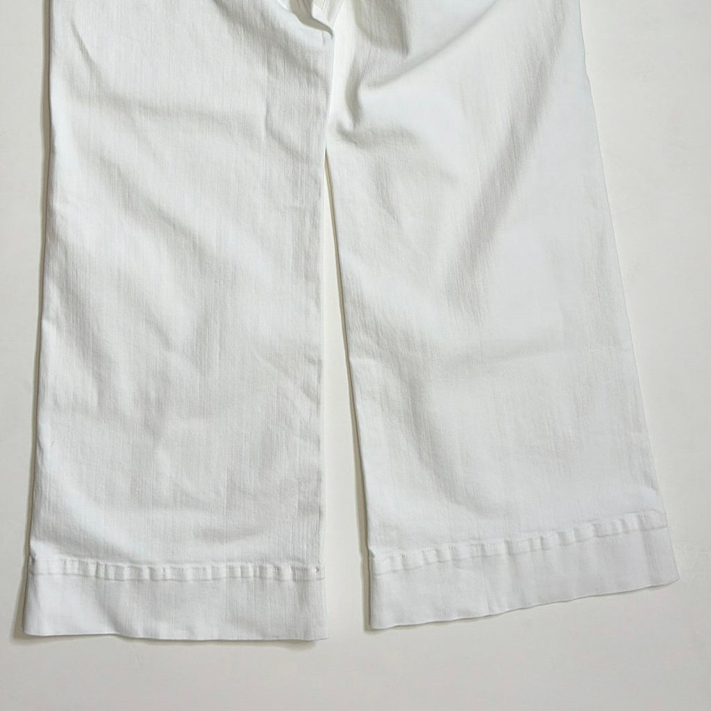 NWT!! J. CREW New High-Rise Denim Trouser Jeans White '96 Wide Leg Retro Size 32