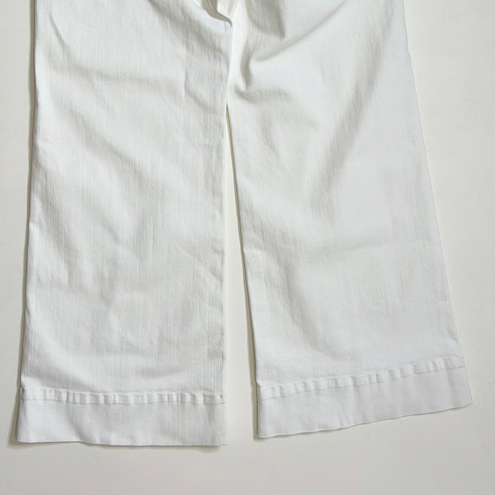 NWT!! J. CREW New High-Rise Denim Trouser Jeans White '96 Wide Leg Retro Size 32