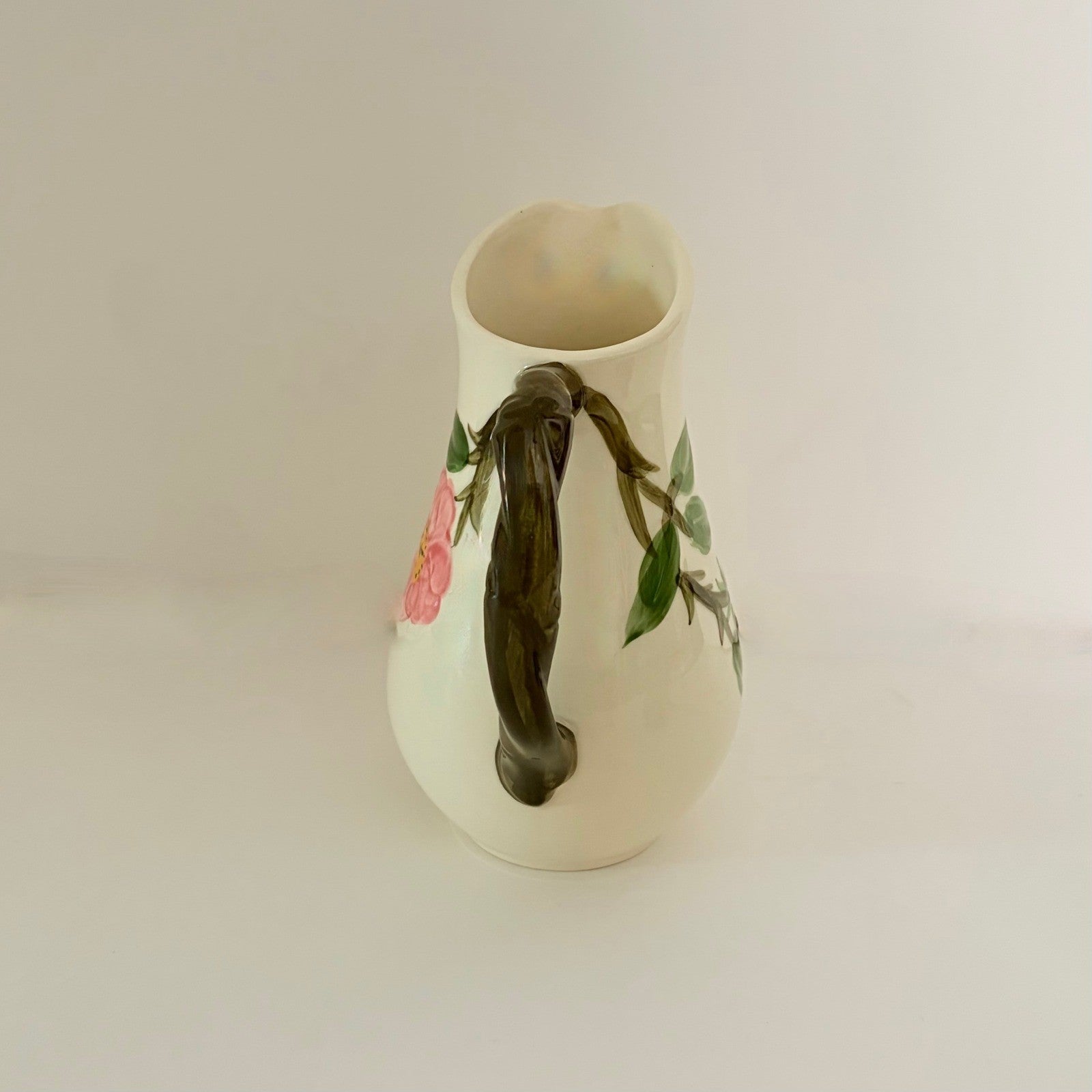 Vintage Franciscan DESERT ROSE Floral Syrup Pitcher Flying F Mark Western