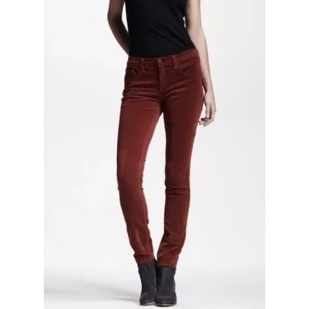 RAG & BONE The Skinny Cord Stretch Corduroy Pants Solid Clay Streetwear Size 27