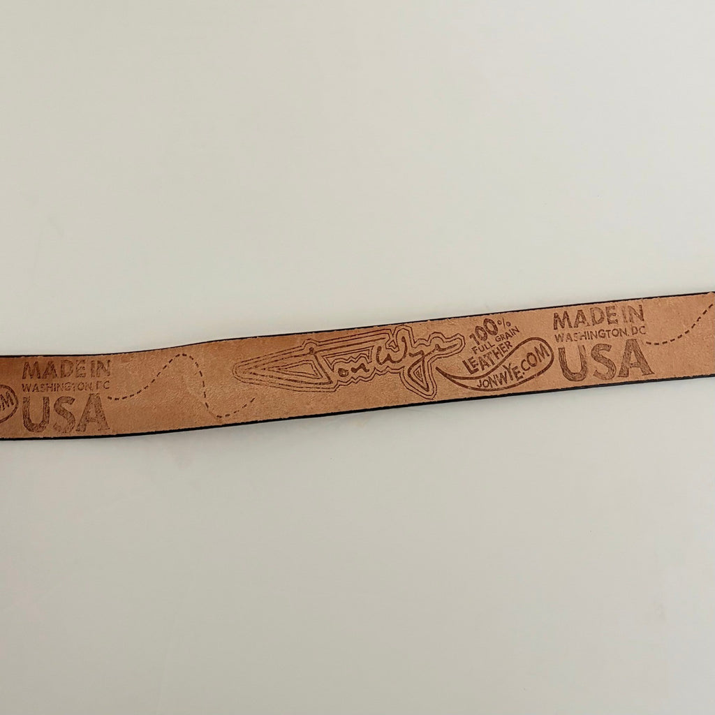 Unisex JON WYE Leather Paisley Belt Western Retro Made in USA Men Women 46"