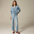 NWT!! J. CREW '96 Slim Wide Jeans Synniva Wash Denim High Rise Waist Size 33