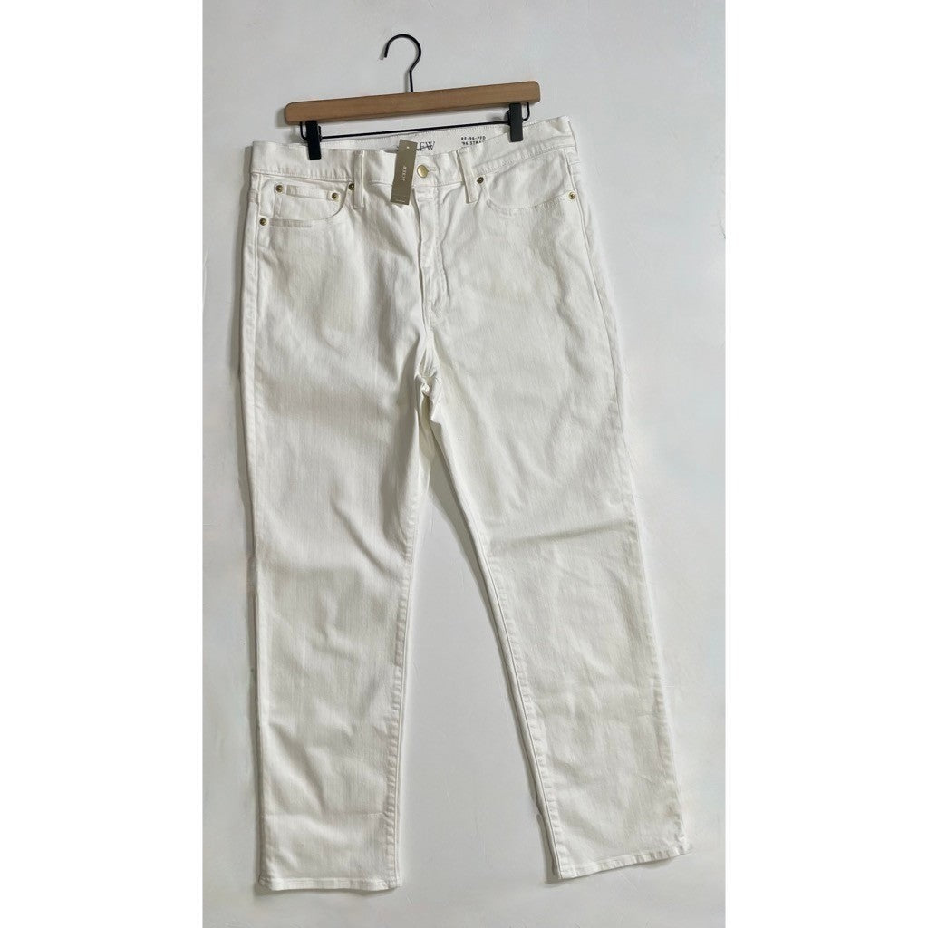 NWT!! J. CREW Tall Slim Straight '96 Retro Denim Jeans Solid White 31 Tall 31T