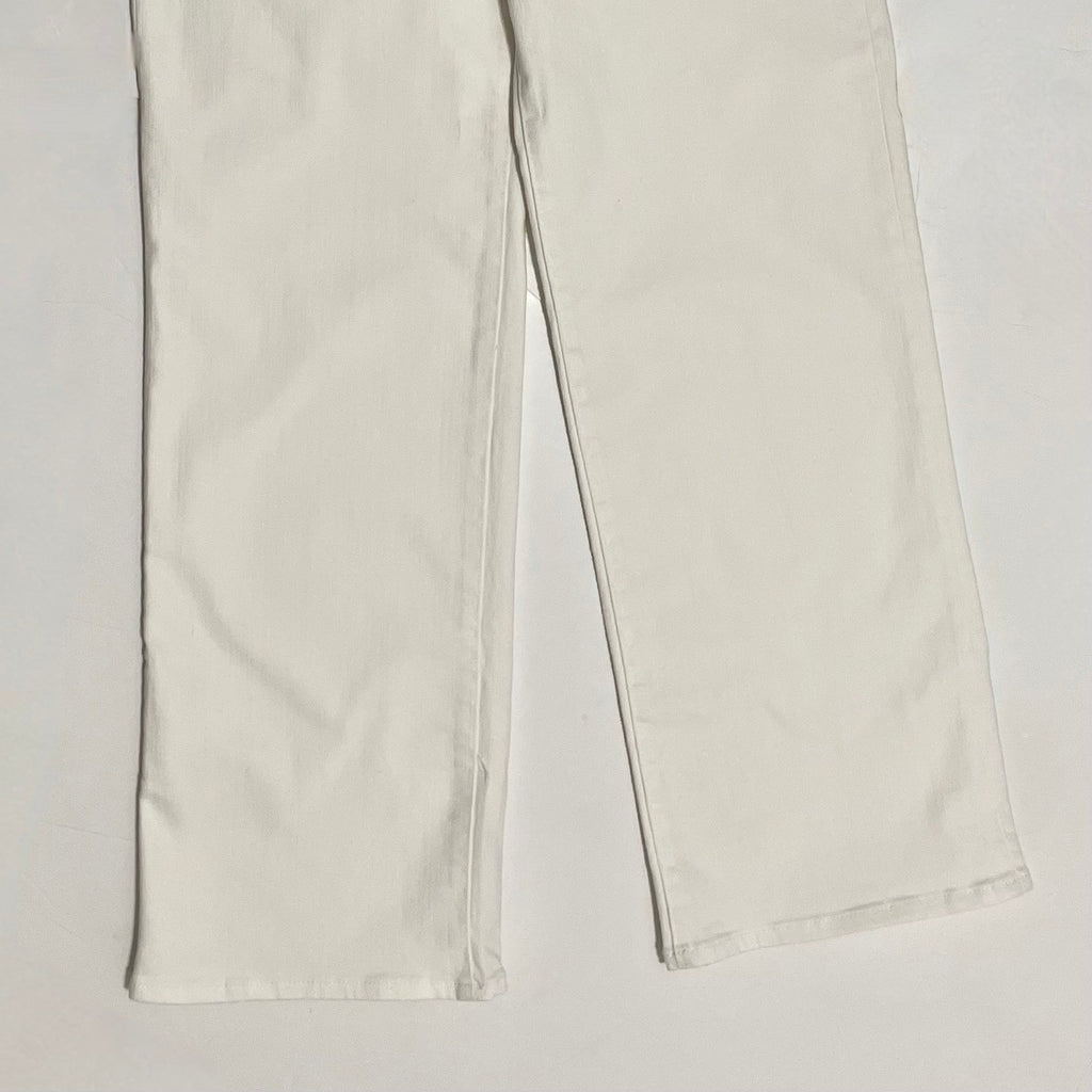 NWT!! J. CREW Lower Rise Full Length Slim Wide Jeans Solid White 27P 27 Petite