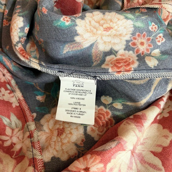 Anthropologie FARM RIO Gracia Wrap Maxi Dress Floral Birds Bohemian X-Small