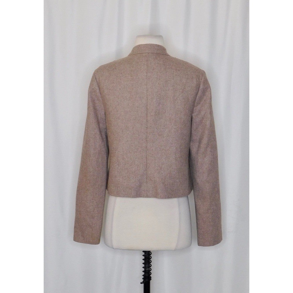 Anthropologie TABITHA Pleated As You Please Wool Blazer Jacket Pleats Size 8