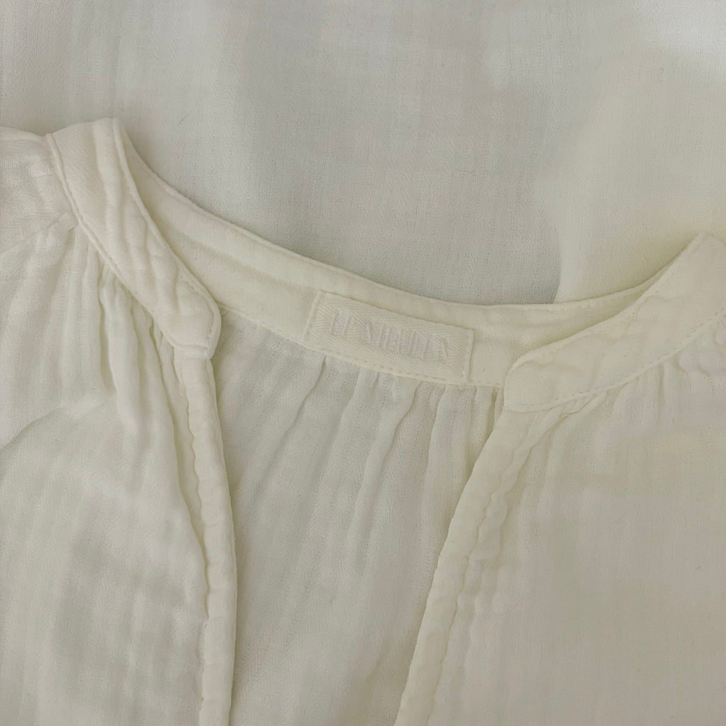 CP SHADES Swingy Gauze Off White Top Blouse Coastal Raglan Gauzy Solid X-Small