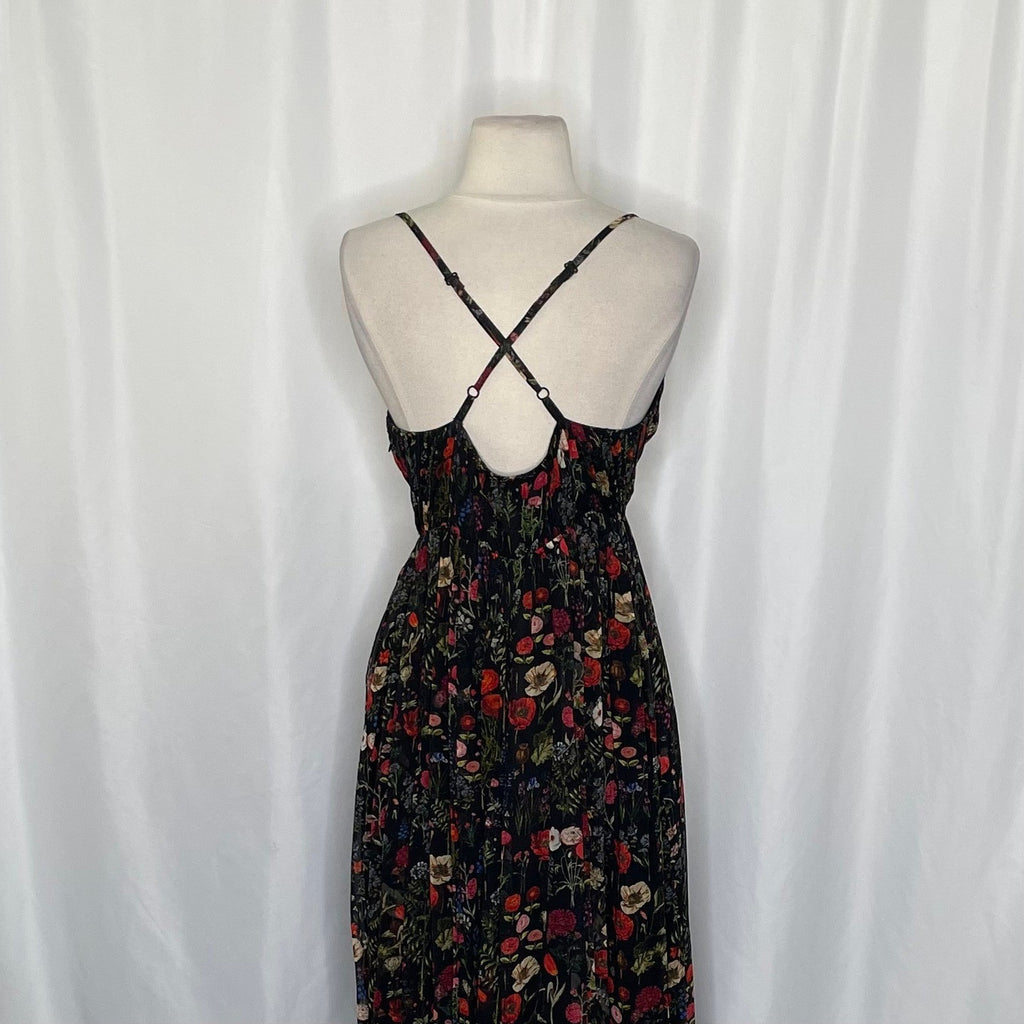 Anthropologie PAYAL JAIN Massima Pleated Floral Maxi Dress Romantic Small