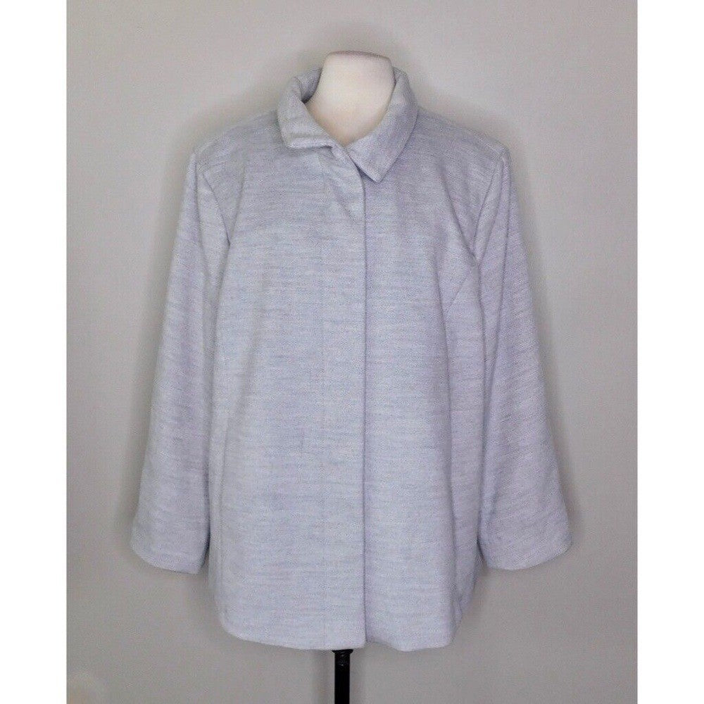 NEW!! LANDS' END Heathered Gray Jacket Blazer Peacoat Button Down 22W Petite