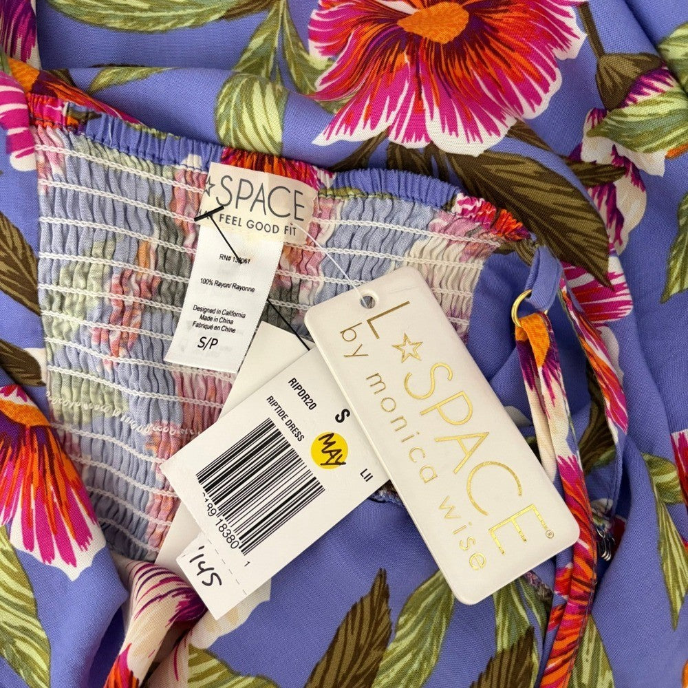 NWT! LSPACE Riptide Dress Lost In Ibiza Maxi L*Space Floral High Low Party Small