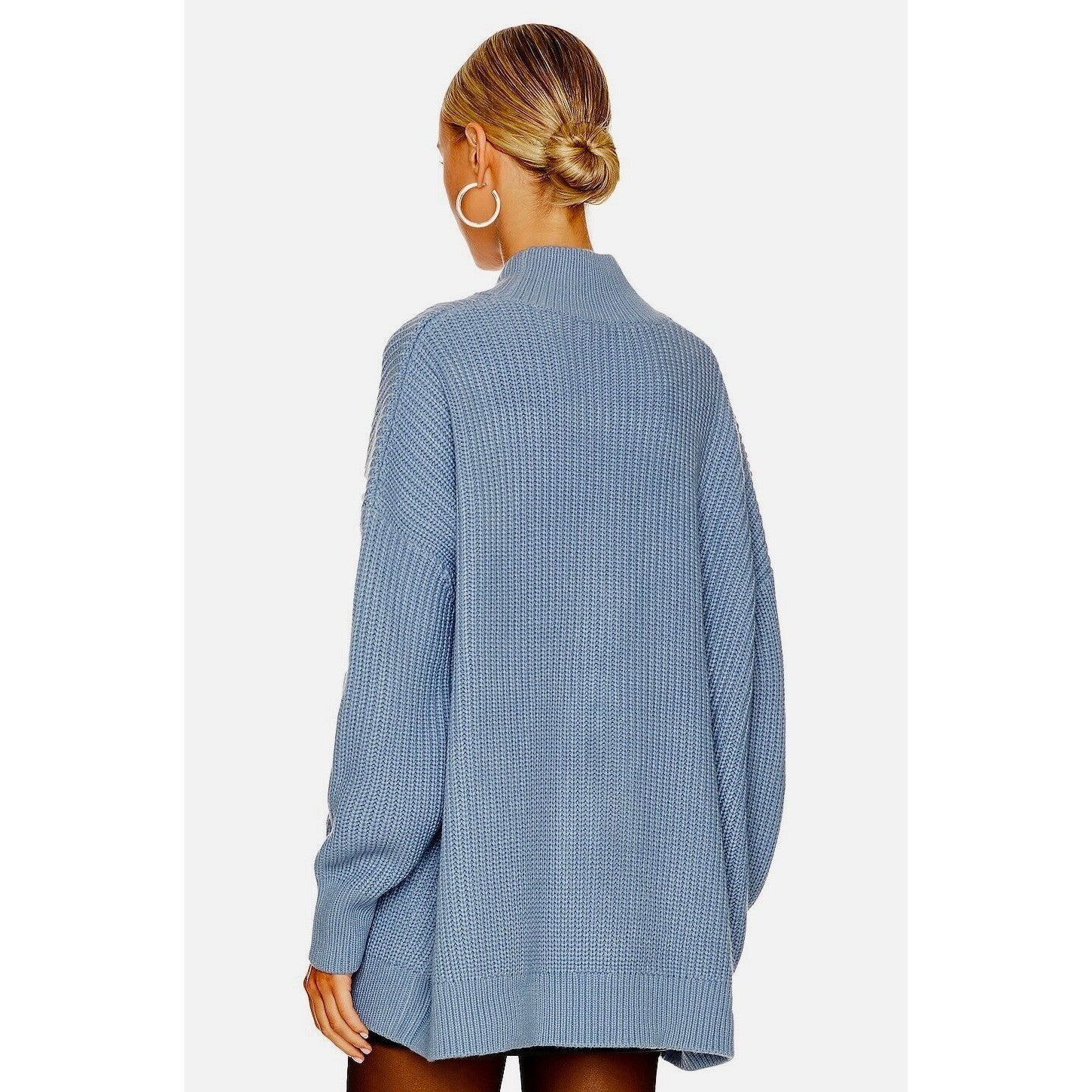 WEWOREWHAT Oversized Cardigan Sweater Chunky Knit Storm We Wore What One Size