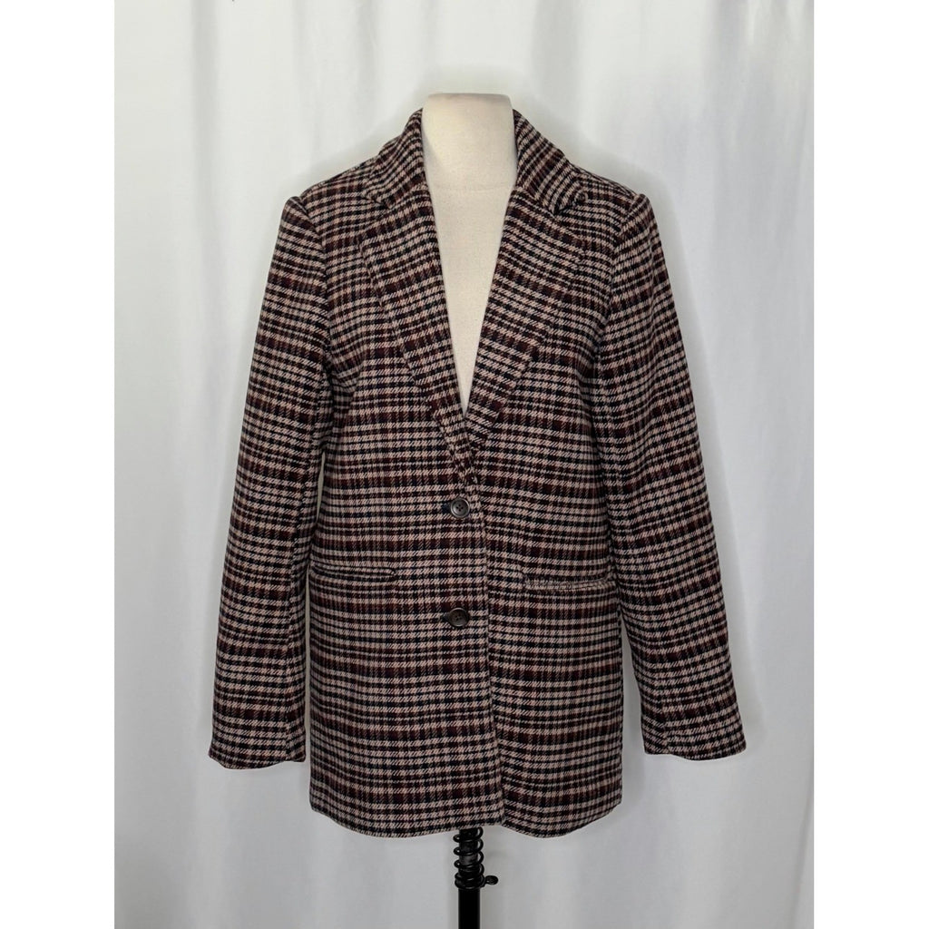 ABERCROMBIE & FITCH Heavyweight Wool Blend Blazer Coat Preppy Academia Small