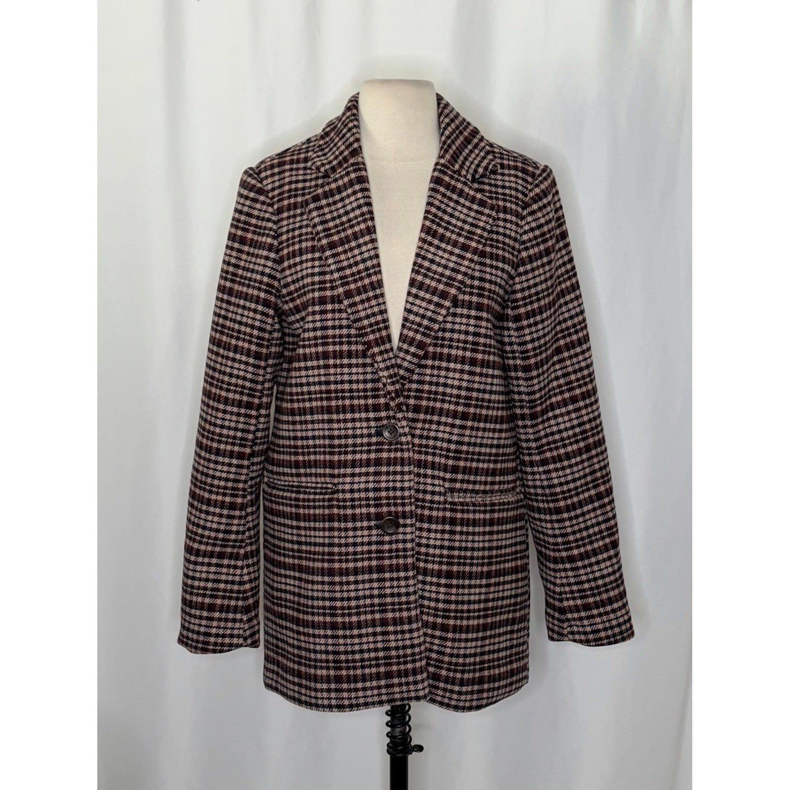 ABERCROMBIE & FITCH Heavyweight Wool Blend Blazer Coat Preppy Academia Small