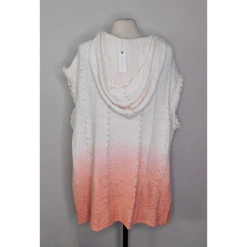 NWT!! Anthropologie MOTH Ombre Fringed Beachside Hoodie Sweater Medium Large