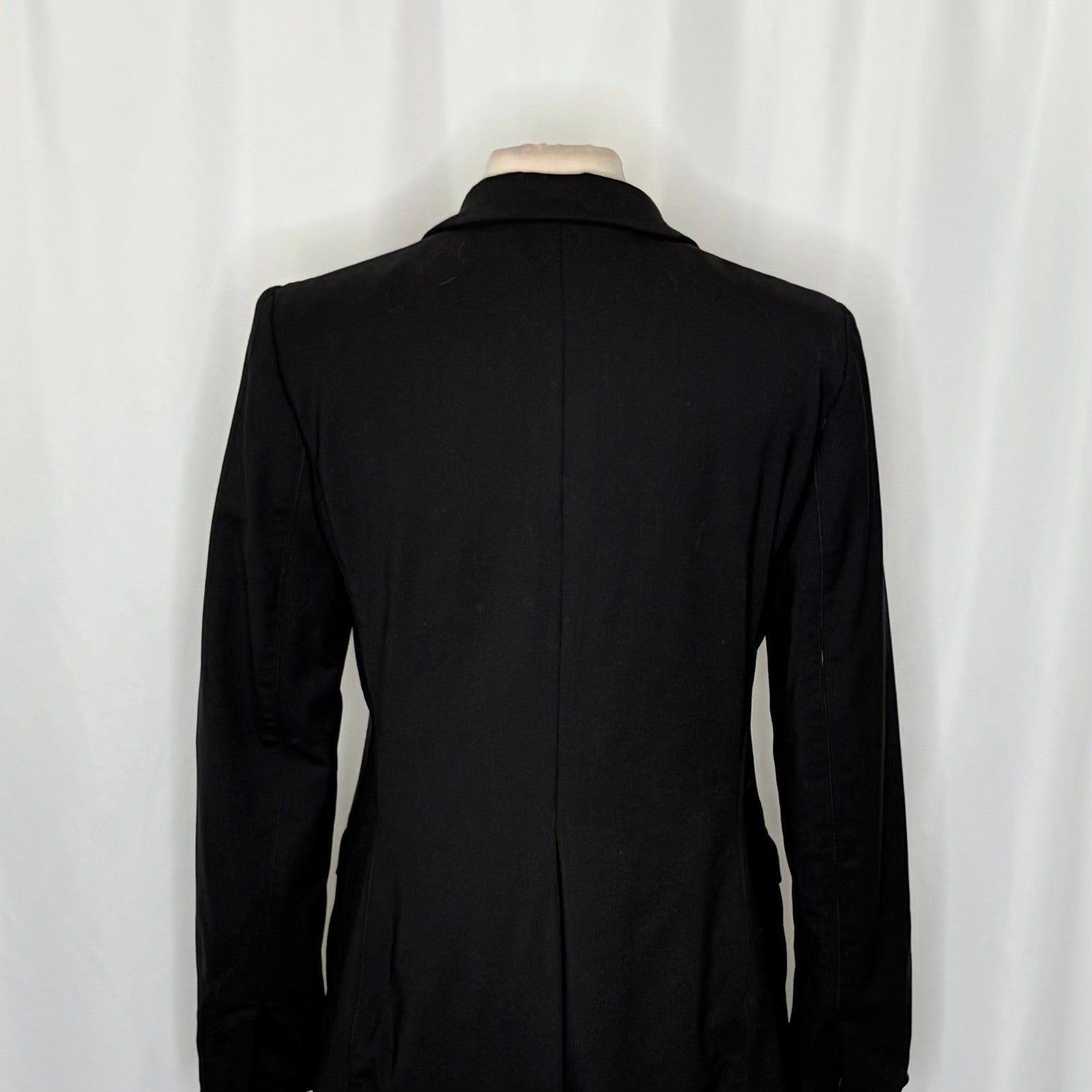 M.M. LAFLEUR The Yiyan Classic Blazer Italian Wool Twill Solid Black Size 10