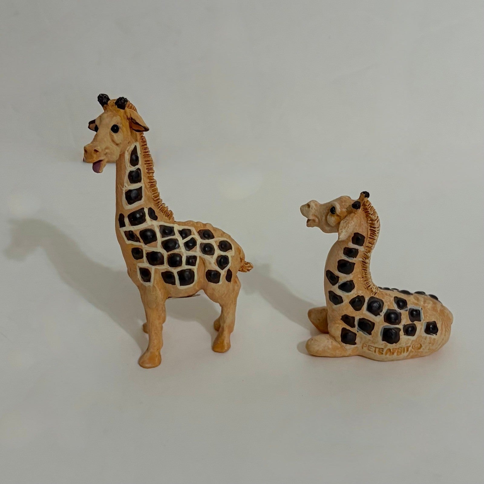 Vintage Pete Apsit NOAH'S ARK Set Two 2 Rhinos Rhinoceros Ripley Rhonda Animals
