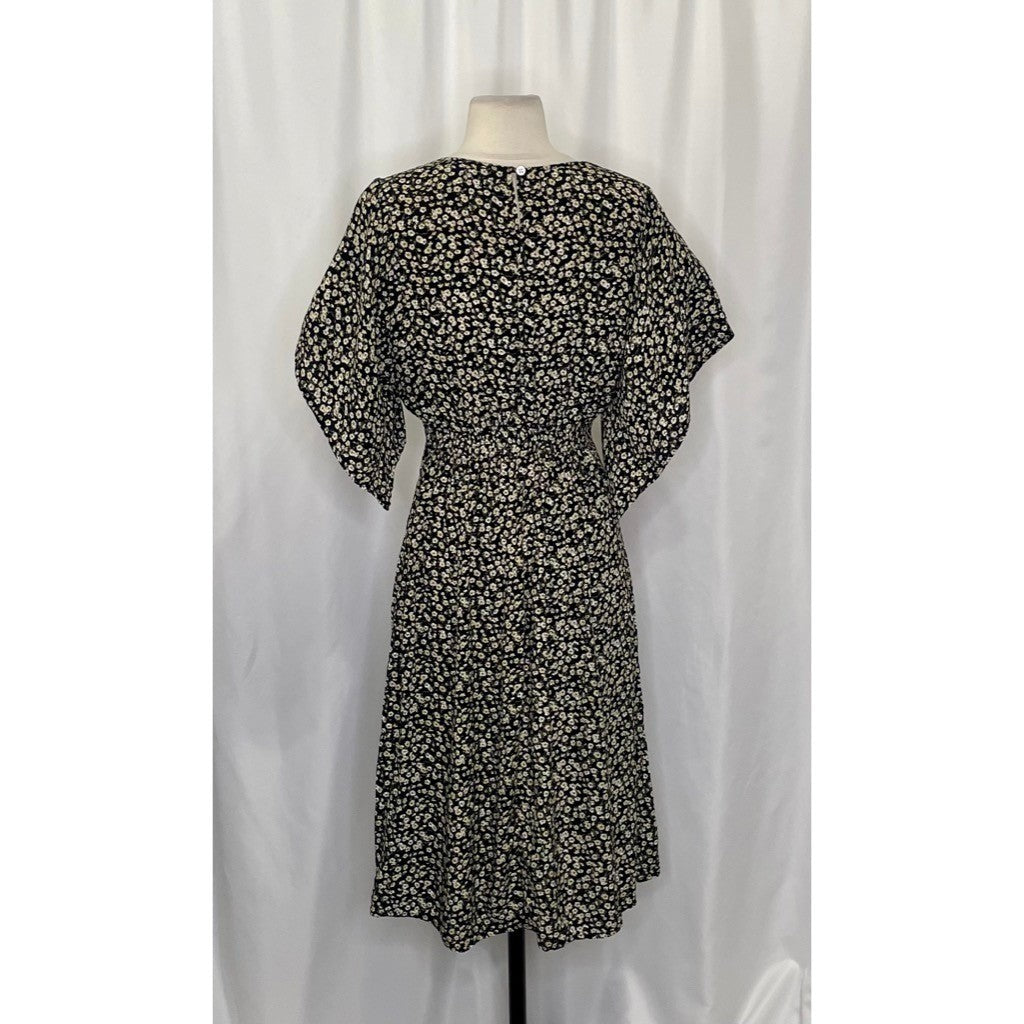 FAITHFULL THE BRAND Massimo Midi Dress Floral Blossom Village Tie Front Small