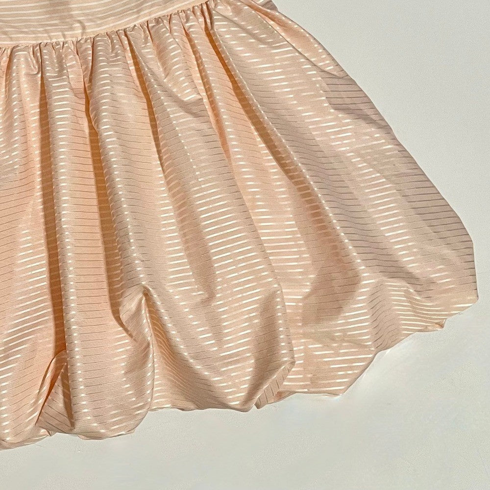PETERSYN Lennon Bubble Mini Skirt Orange White Stripes Party Glam Flirty Medium