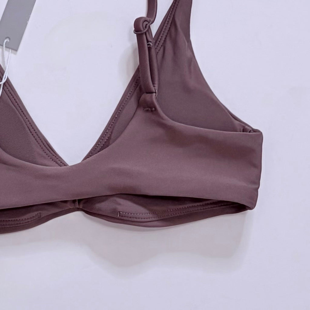 NEW!! J. CREW Lana Bikini Top Classic Sculpt Smoky Willow Wood Beach XX-Small