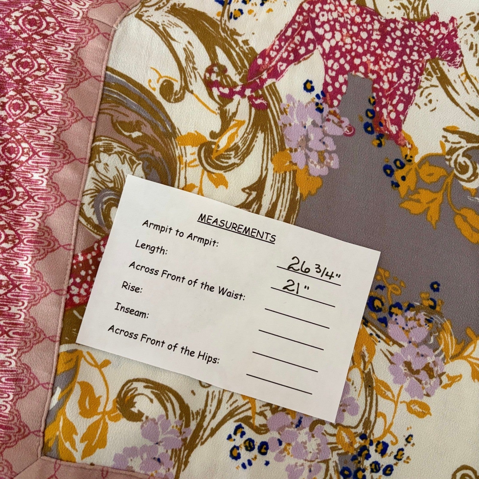 FREE PEOPLE Catch Me If You Can Top Blouse Boho Floral Tie Sleeves Pink Small