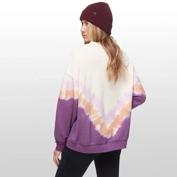 FP Movement FREE PEOPLE Ombre Metti Crew Sweatshirt Shirt Ombre Tie Dye Small